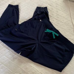 Navy FIGS Jogger Scrub Pants